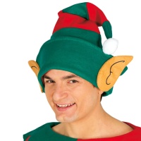 Gorro de elfo con orejas y rayas
