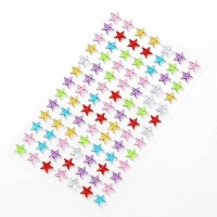 Pegatinas de cristales de estrella multicolor de 1 cm - 91 piezas