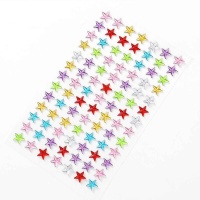 Pegatinas de cristales de estrella multicolor de 1 cm - 91 piezas