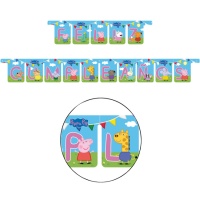 Guirnalda de Feliz cumpleaños de Peppa Pig de 2,1 m