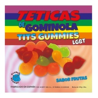 Gominolas con forma de tetas de colores LGTB - 125 gr