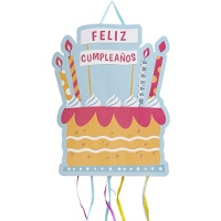 Piñata de Tarta de cumpleaños de 49 x 40 cm