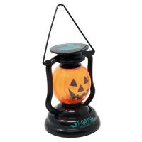 Farol de Halloween de calabaza con luz