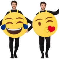 Disfraz de emoticono amarillo para adulto