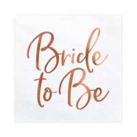 Servilletas de Bride to Be de 16,5 x 16,5 cm - 20 unidades