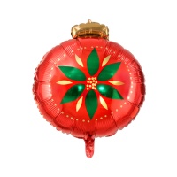 Globo con forma de bola navideña de 45 x 45 cm - Partydeco