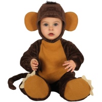 Disfraz de mono marrón para bebé