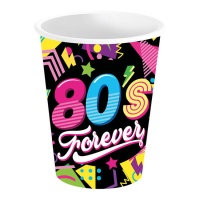 Vasos de Años 80 Forever de 240 ml - 6 unidades