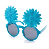 Gafas de sol de flor azul