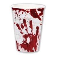 Vasos de cartón con detalles sangrientos de 355 ml - 6 unidades