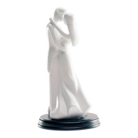 Figura para tarta de boda beso en blanco de 21 cm - Dekora