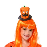 Diadema con sombrerito de calabaza