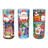 Tubo con chucherías de Navidad - 1 unidad