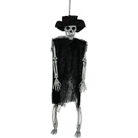 Colgante de esqueleto con sombrero de 47 cm