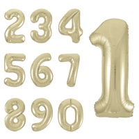 Globo de número dorado de 86,3 cm - Unique
