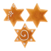 Figuras de mazapán de estrellas de 3 cm - Dekora - 75 unidades