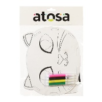 Cesta para colorear de gato de 20 x 15 cm