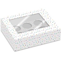 Caja para 6 cupcakes de confeti - 2 unidades