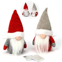 Figura de Gnomo rojo y gris con chocolatinas - 1 unidad