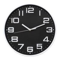 Reloj de pared negro de 30 cm - DCasa
