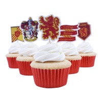 Picks para cupcakes de Gryffindor - 15 unidades