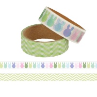 Washi tape de conejos de pascua de 5 m - 2 unidades