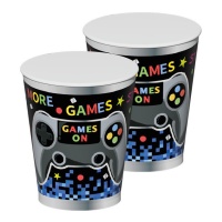Vasos de videojuegos Game On de 270 ml - 8 unidades