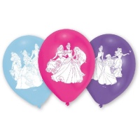 Globos de látex de las Princesas Disney de 22,8 cm - Amscan - 6 unidades