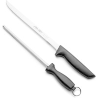 Cuchillo jamonero y afilador Niza - Arcos - 2 piezas