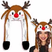 Gorro reno con movimiento