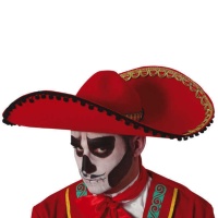 Sombrero de mejicano rojo - 57 cm