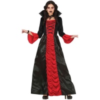 Disfraz de condesa vampiresa rojo para mujer