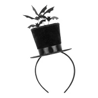 Diadema mini chistera con murciélagos