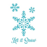 Plantilla Stencil Let it Snow de 20 x 28,5 cm - Artis decor - 1 unidad