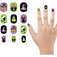 Uñas postizas de bruja infantiles - 12 unidades