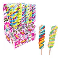 Piruletas de caramelo alargada de Unicornio de 50 gr - 24 unidades