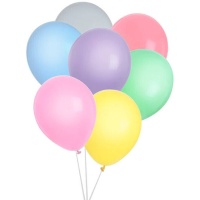 Globos de látex de 23 cm pastel surtidos - 50 unidades