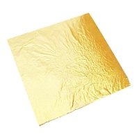 Oro comestible en lámina 24 kilates de 8 x 8 cm - Sugarflair - 1 hoja
