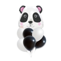 Bouquet de oso panda - 8 unidades