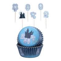 Cápsulas para cupcakes con picks de los fantasmas de Hogwarts - 24 unidades
