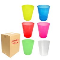 Vasos de 500 ml de plástico de colores neón surtidos - 432 unidades