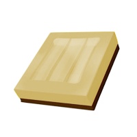 Caja para bombones dorada mediana de 14,5 x 14,5 x 3,5 cm - Sweetkolor