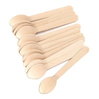 Cucharas de 14 cm de madera - 12 unidades