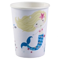 Vasos de Be a Mermaid de 250 ml - 8 unidades