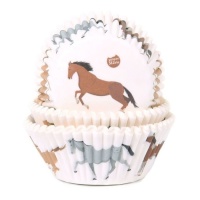 Cápsulas para cupcakes de caballos - House of Marie - 50 unidades