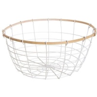 Frutero metálico blanco de 35 x 35 x 16 cm - DCasa