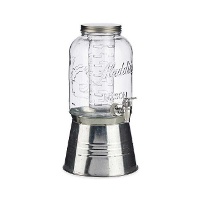 Jarra de 3,8 L con enfriador y soporte plateado