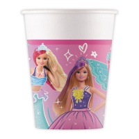 Vasos de papel de Barbie de 200 ml - 8 unidades