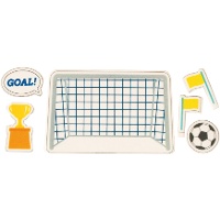 Decoración de azúcar 2D para tarta de Fútbol - 12 piezas