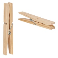 Pinzas de madera de 9 cm- 24 unidades